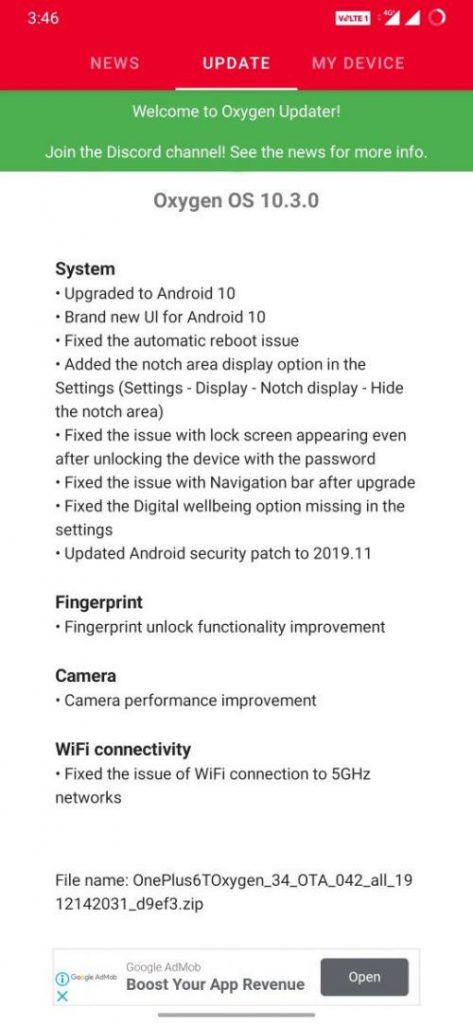 OxygenOS 10.3.0