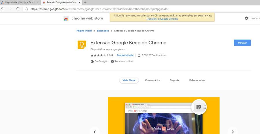 Microsoft Edge segurança