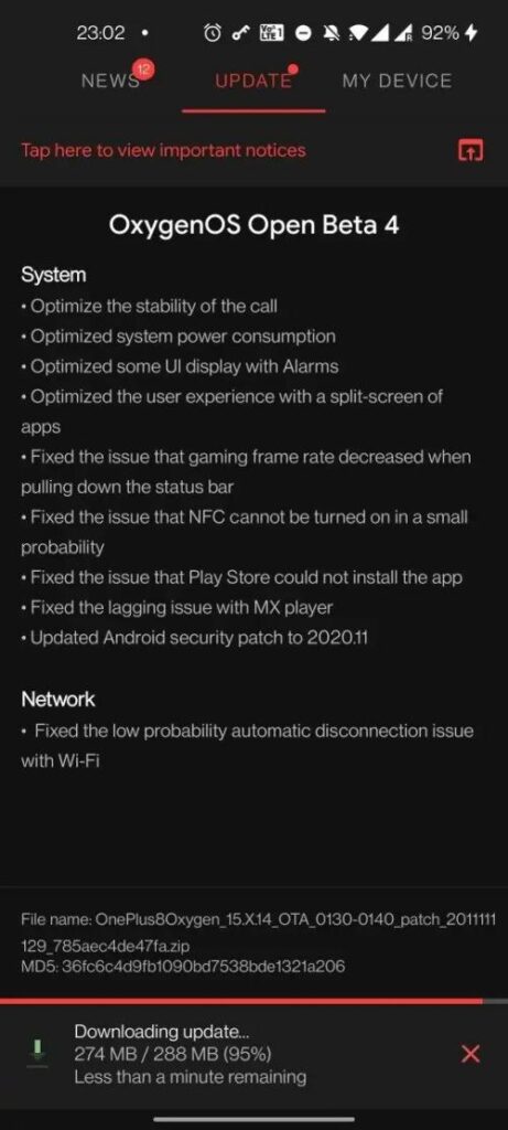OxygenOS 11 Open Beta 4