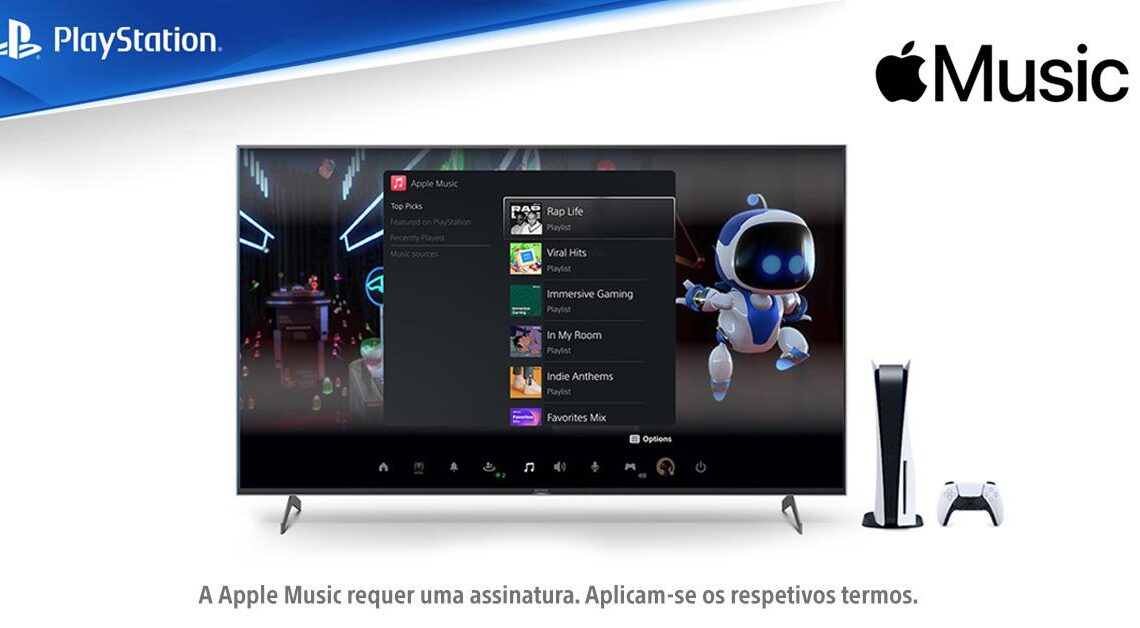 Sony oferece 6 meses de Apple Music e 3 de Apple TV+ aos donos da PlayStation 5 Sony oferece 6 meses de Apple Music e 3 de Apple TV+ aos donos da PlayStation 5