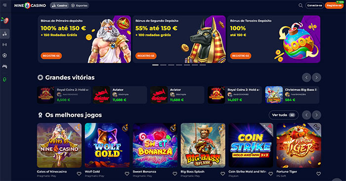 página inicial do nine casino